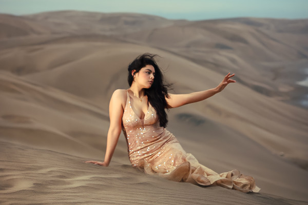 dubai desert dress photography