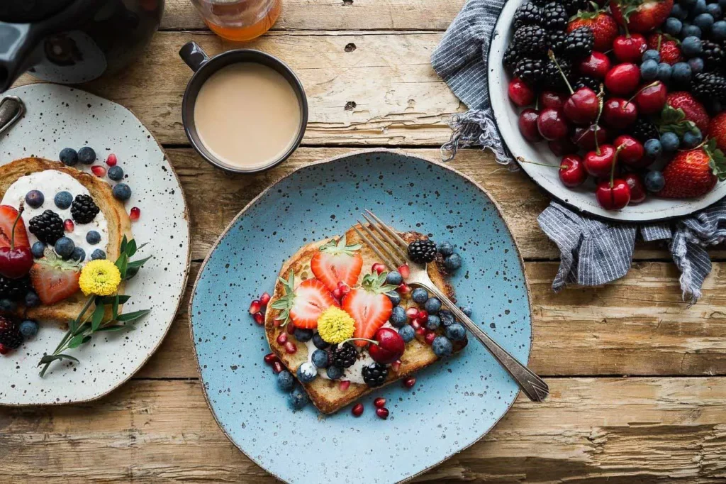 Top-down shot of gourmet cuisine by food photographer in Dubai