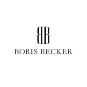 Boris Becker logo on a white background, minimalistic design.